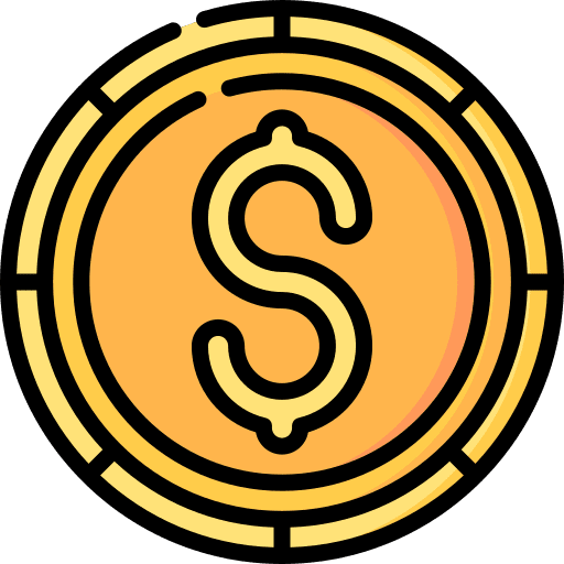 Dollar coin cash dollar icon