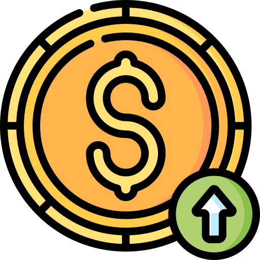 Dollar profit money coin icon Dollar profit money coin icon