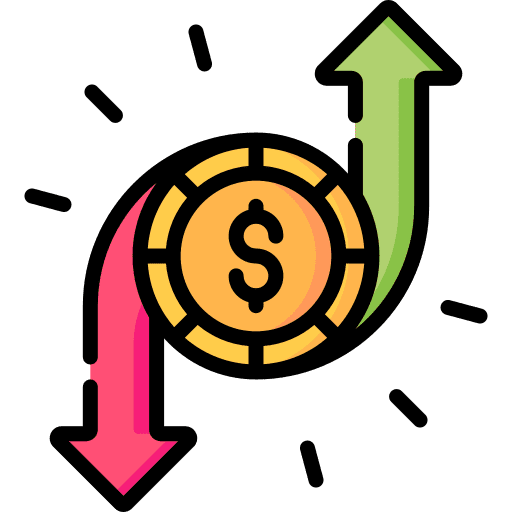 Exchange exchange business and finance down arrow icon Exchange exchange business and finance down arrow icon