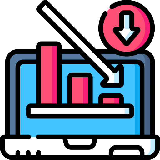 Losses computer analysis laptop icon Losses computer analysis laptop icon