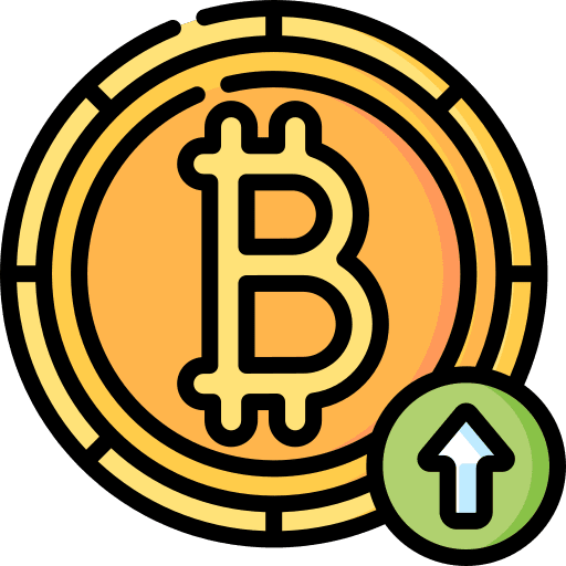 Bitcoin coin up arrow bitcoin icon Bitcoin coin up arrow bitcoin icon