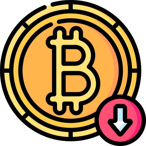 Bitcoin money bitcoin loss icon Bitcoin money bitcoin loss icon