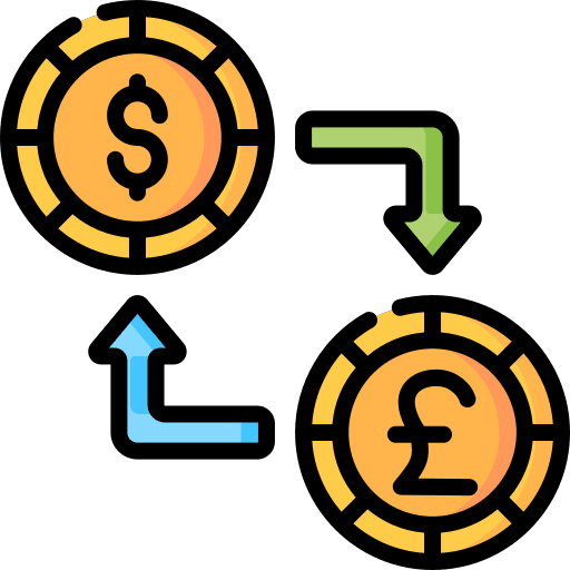 Exchange currency dollar business and finance icon Exchange currency dollar business and finance icon