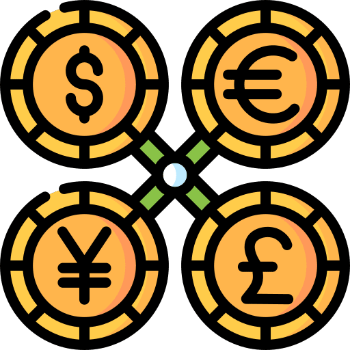 Exchange euro cash dollar icon Exchange euro cash dollar icon