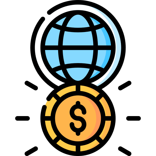 Online payment money business and finance global icon Online payment money business and finance global icon