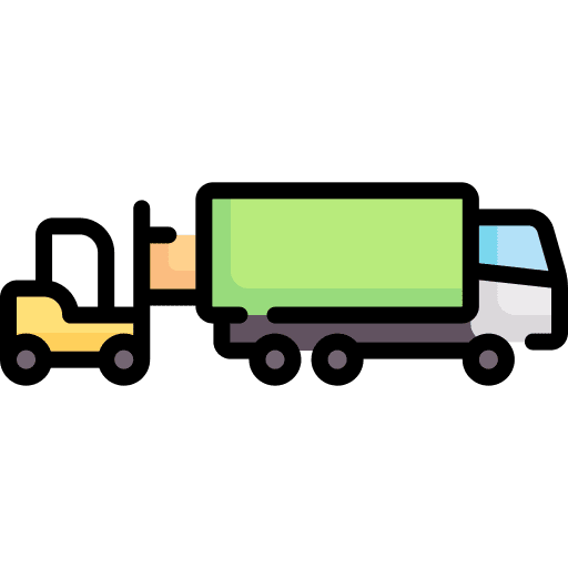 Forklift transportation lift industry icon Forklift transportation lift industry icon