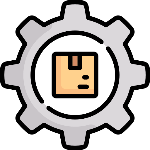 Gear business and finance cogwheel shipping and delivery icon Gear business and finance cogwheel shipping and delivery icon