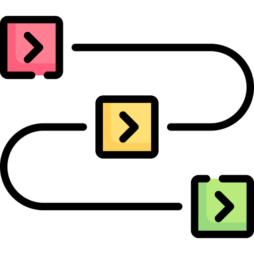 Procurement management business and finance arrows icon