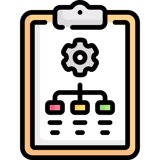 Settings file business and finance form icon