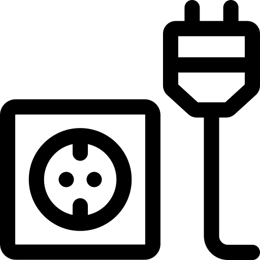 Plugging socket household energy icon