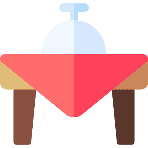 Dining table food tray food and restaurant dining room icon