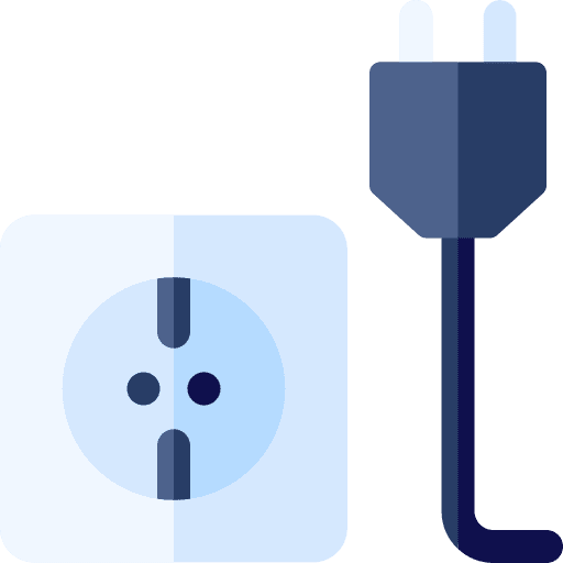 Plugging household electronics plugging icon