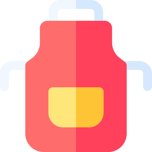 Apron protection kitchen appliance food icon Apron protection kitchen appliance food icon