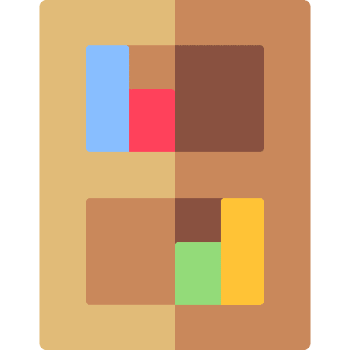 Bookcase books education storage icon Bookcase books education storage icon