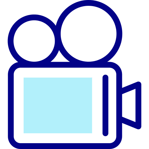Video camera photographic film video camera electronics icon