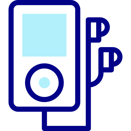 Music player earphone mp3 player technology icon Music player earphone mp3 player technology icon