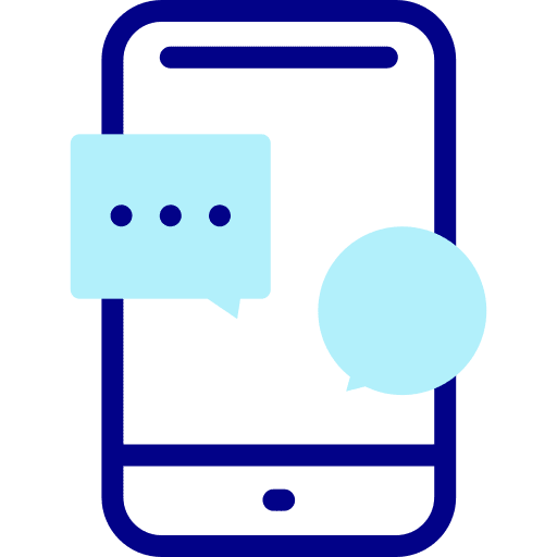 Chat conversation social media smartphone icon Chat conversation social media smartphone icon