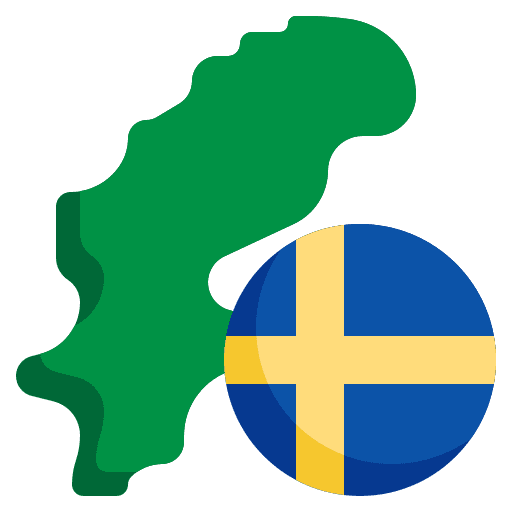 Sweden map flags nation icon
