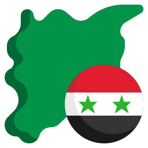 Syria map flags country icon Syria map flags country icon