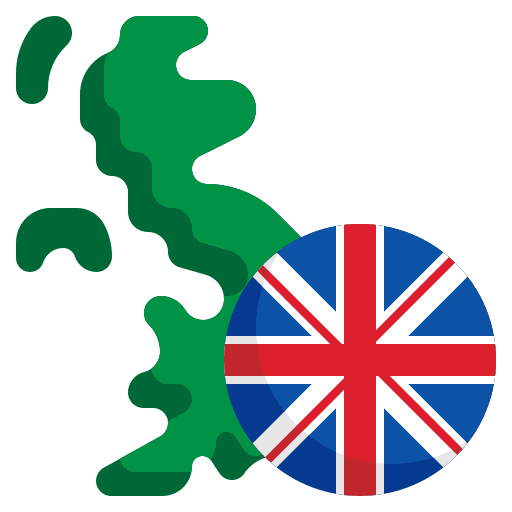 Uk map united kingdom country icon