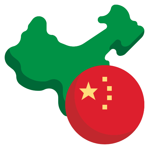 China country flags map icon China country flags map icon