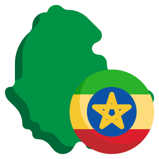 Ethiopia map symbol flags icon Ethiopia map symbol flags icon