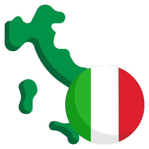 Italy nation map flags icon Italy nation map flags icon