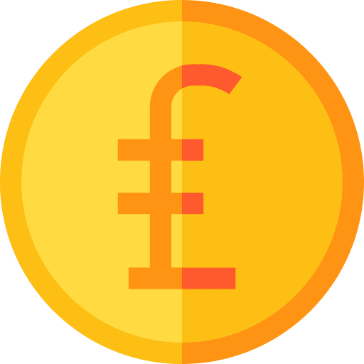 Pound coin business and finance cash icon