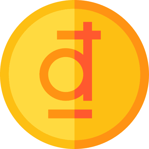 Dong coin icon currency symbol icon Dong coin icon currency symbol icon