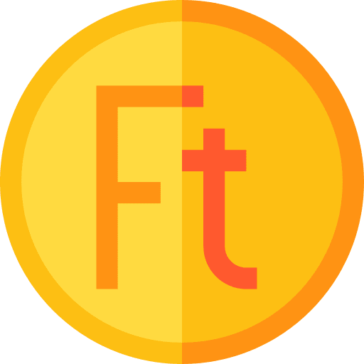 Forint currency symbol business bank icon