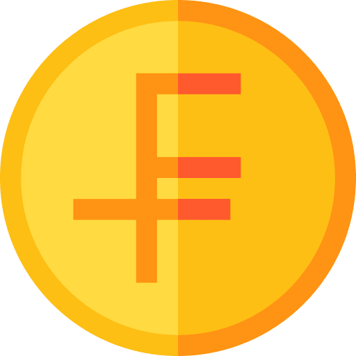 Swiss franc money currency logo country icon Swiss franc money currency logo country icon