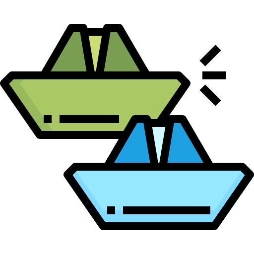 Paper boat ship origami art and design icon Paper boat ship origami art and design icon