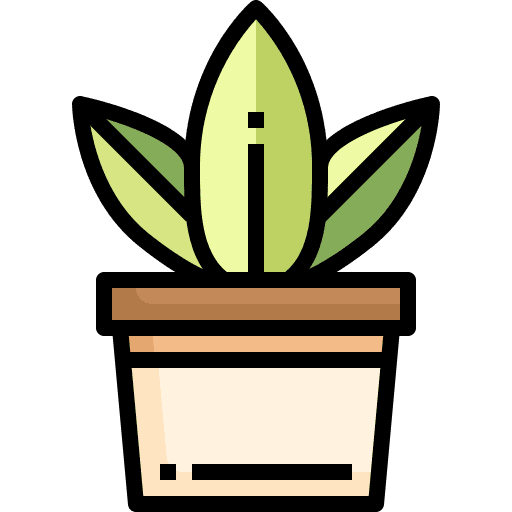 Plant pot botanical leaf nature icon