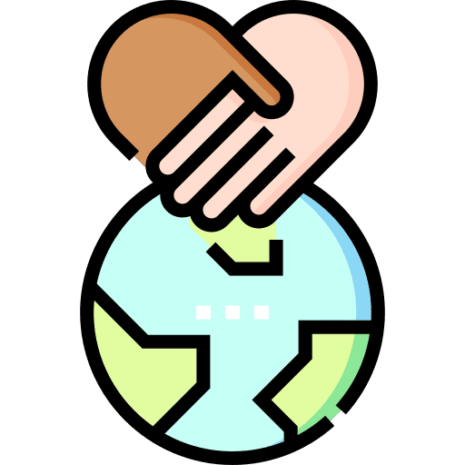Earth ecology and environment diversity world peace icon