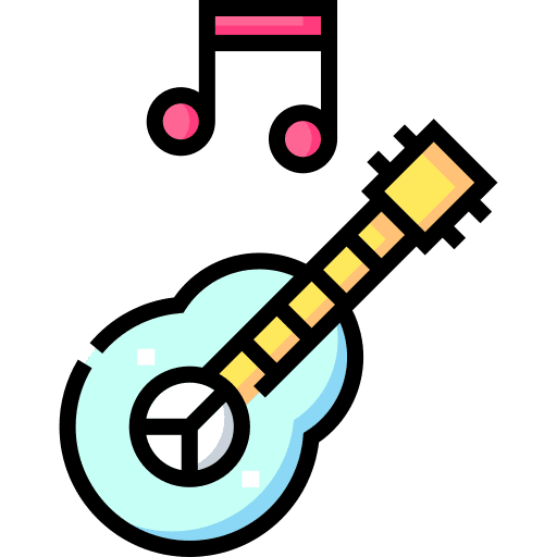 Guitar hippie love peace icon Guitar hippie love peace icon