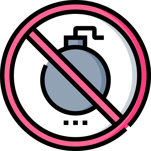 No bomb forbidden no war prohibition icon