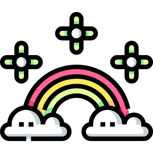 Rainbow flower spectrum sun icon Rainbow flower spectrum sun icon