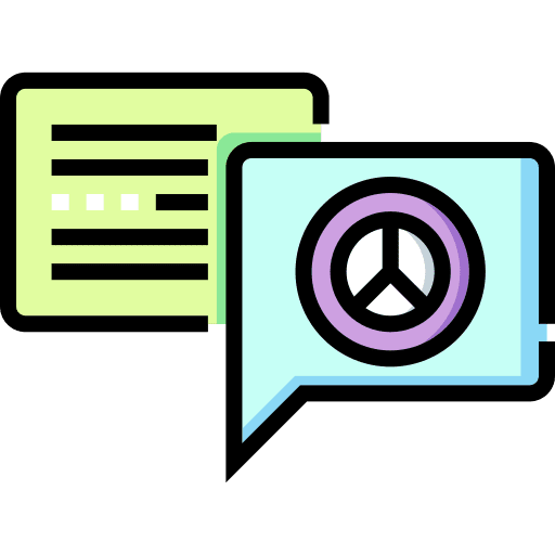 Chat heart peace speech bubble icon Chat heart peace speech bubble icon
