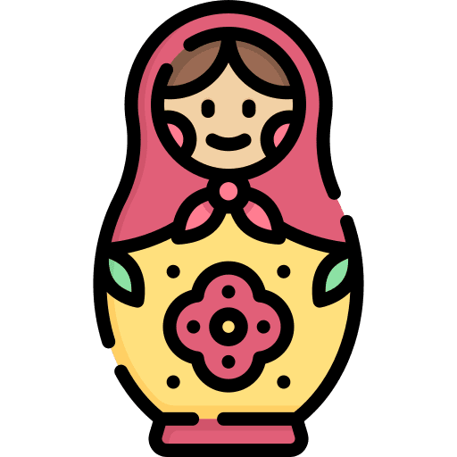 Matryoshka doll traditional cultures decoration icon