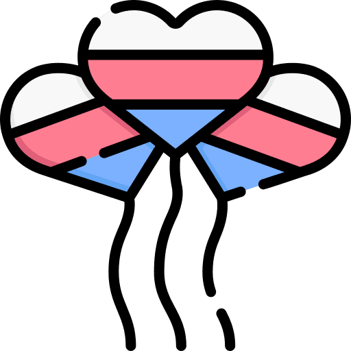 Balloons decoration entertainment love icon