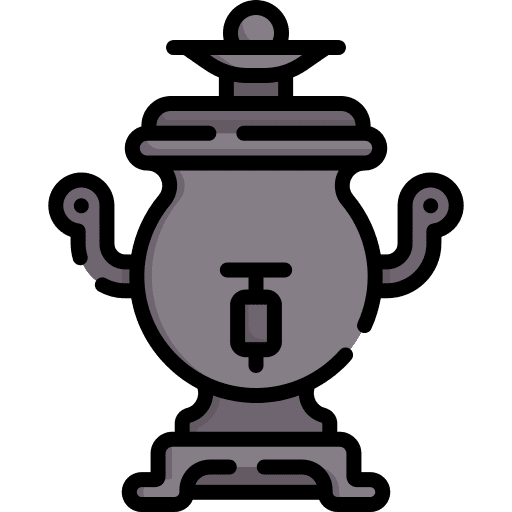 Samovar wellness traditional food and restaurant icon