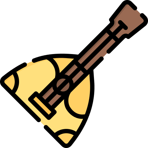 Balalaika music and multimedia string instrument music icon