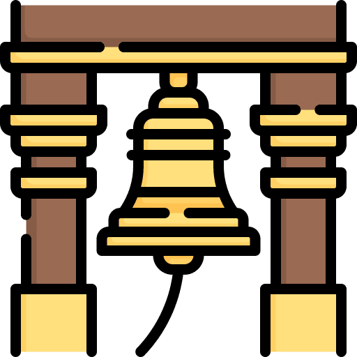 Bell symbol landmark music and multimedia icon