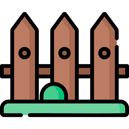 Fence yard limit fence icon Fence yard limit fence icon