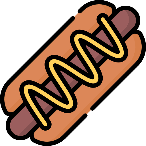 Hot dog sausage fast food food icon