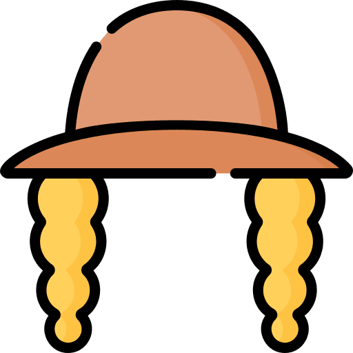 Hat girl fashion braid icon Hat girl fashion braid icon