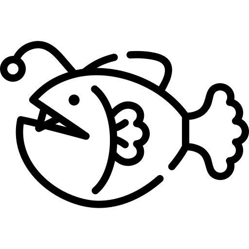 Anglerfish marine animal kingdom animals icon