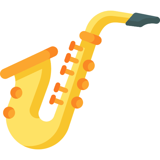 Saxophone orchestra musical instrument jazz icon