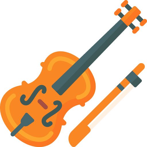 Violin music fiddle musical instrument icon