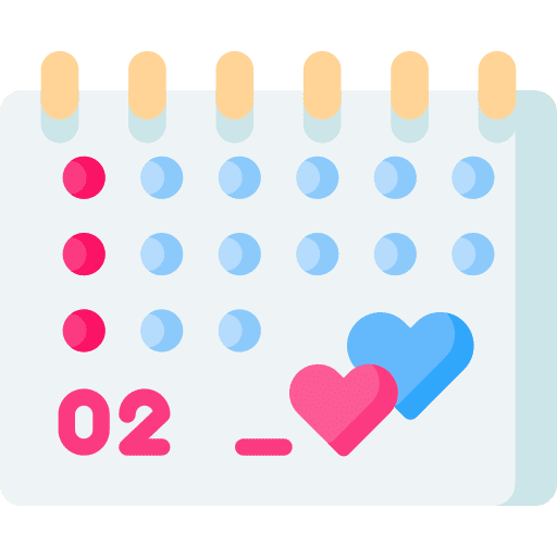 Wedding day calendar heart wedding day icon Wedding day calendar heart wedding day icon
